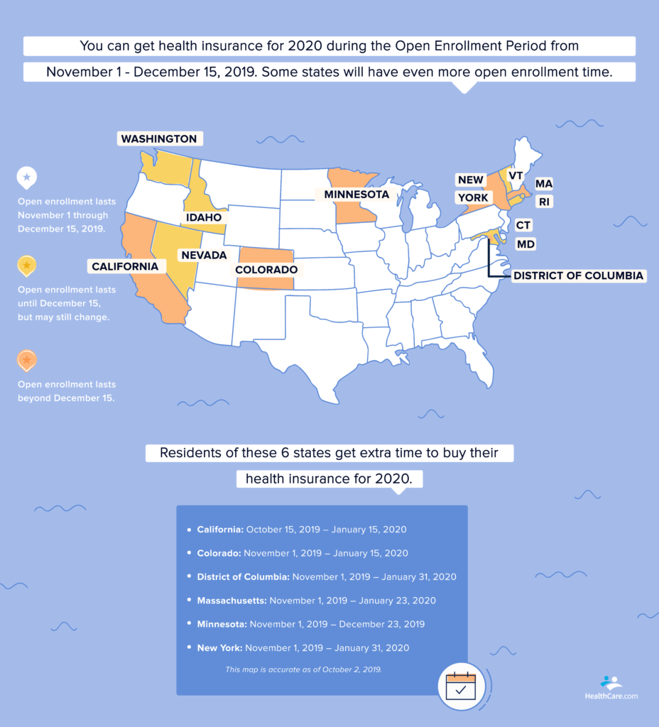 States That Have Extended Health Insurance Open Enrollment for 2019