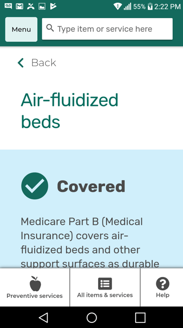 approved for CMS What's Covered app