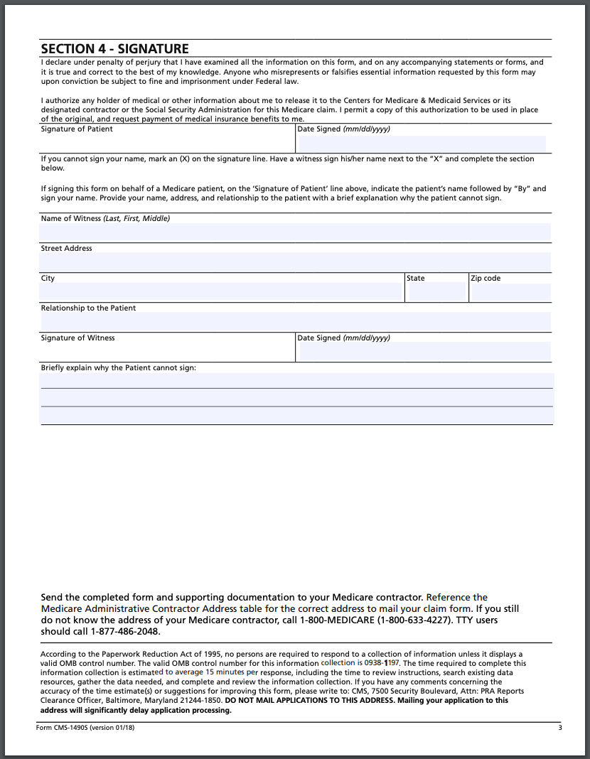 medicare reimbursement assignment